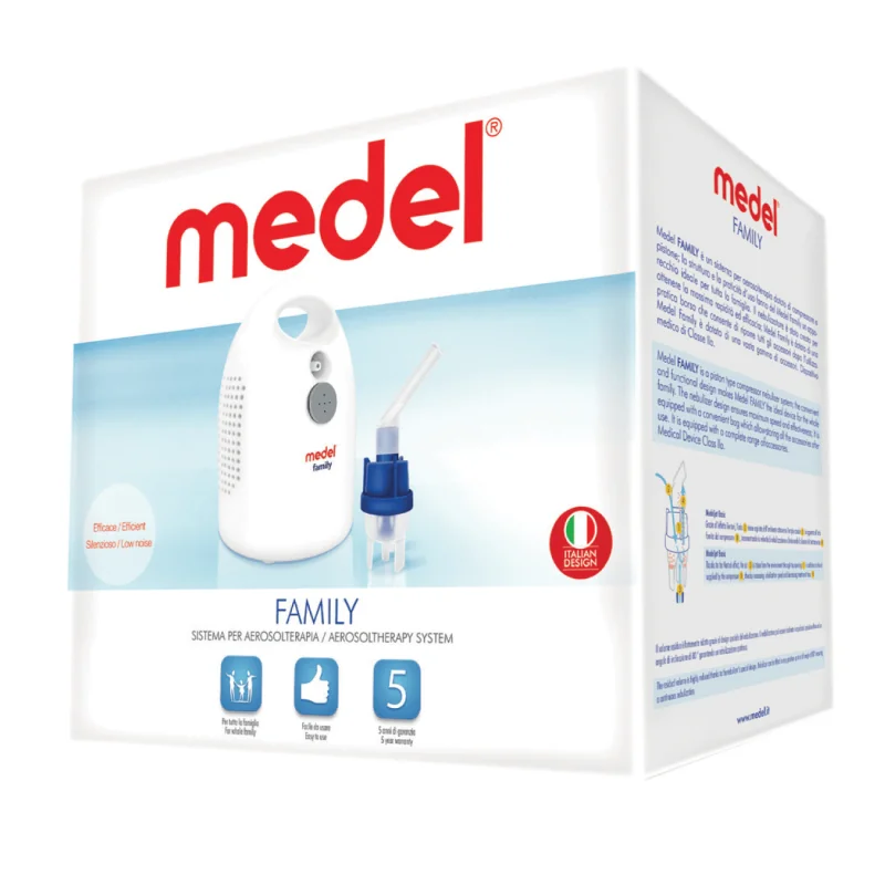 Medel Family Evo piestový inhalátor - kompresorový nebulizér