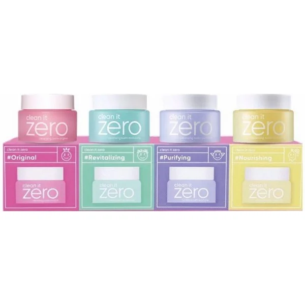 BENEFIT BANILA CO CLEAN IT ZERO BALM SET 4×7ml, Sada miniatúr čistiaceho balzamu Clean It Zero