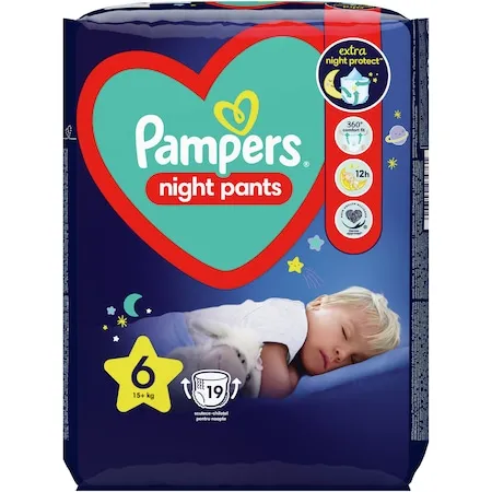 Pampers Night Pants S6 19kg (15+kg)