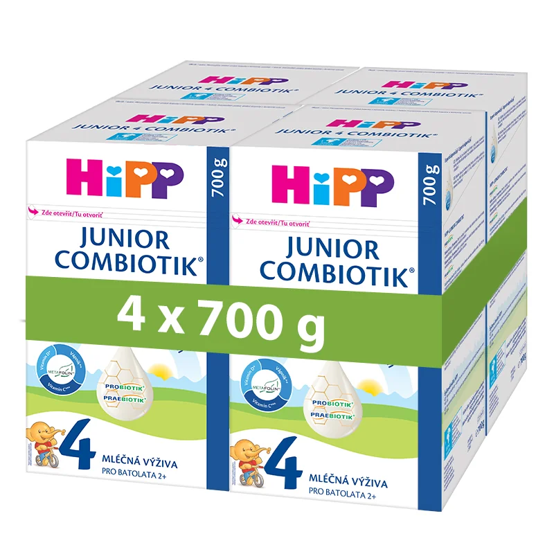Batoľacie mlieko HiPP 4 Junior Combiotik® od uk. 2. roka 4 x 700 g 4×700 g, batoľacie mlieko