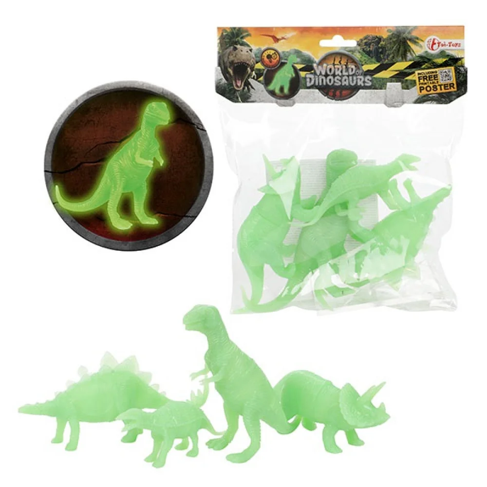 Svietiaci dinosary 4 ks-Toi Toys 