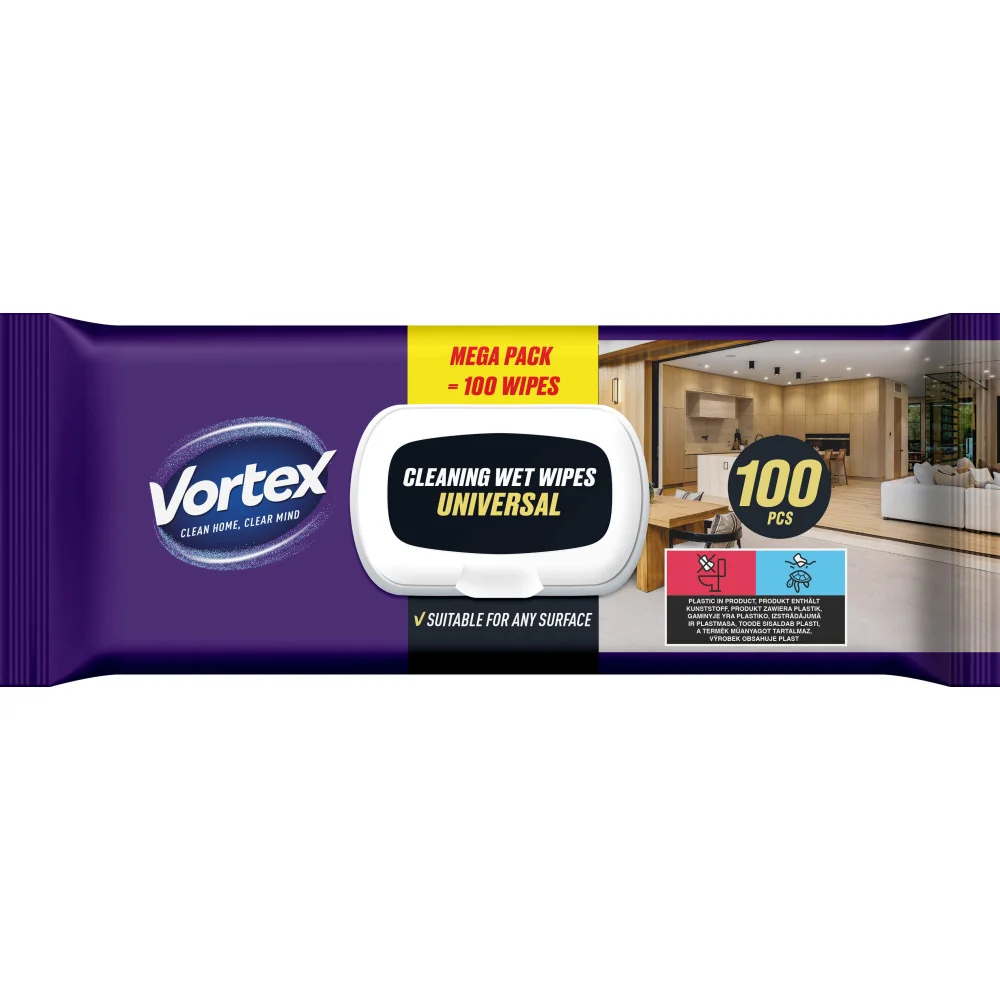 Čistiace obrúsky Vortex univerzálne 100 ks