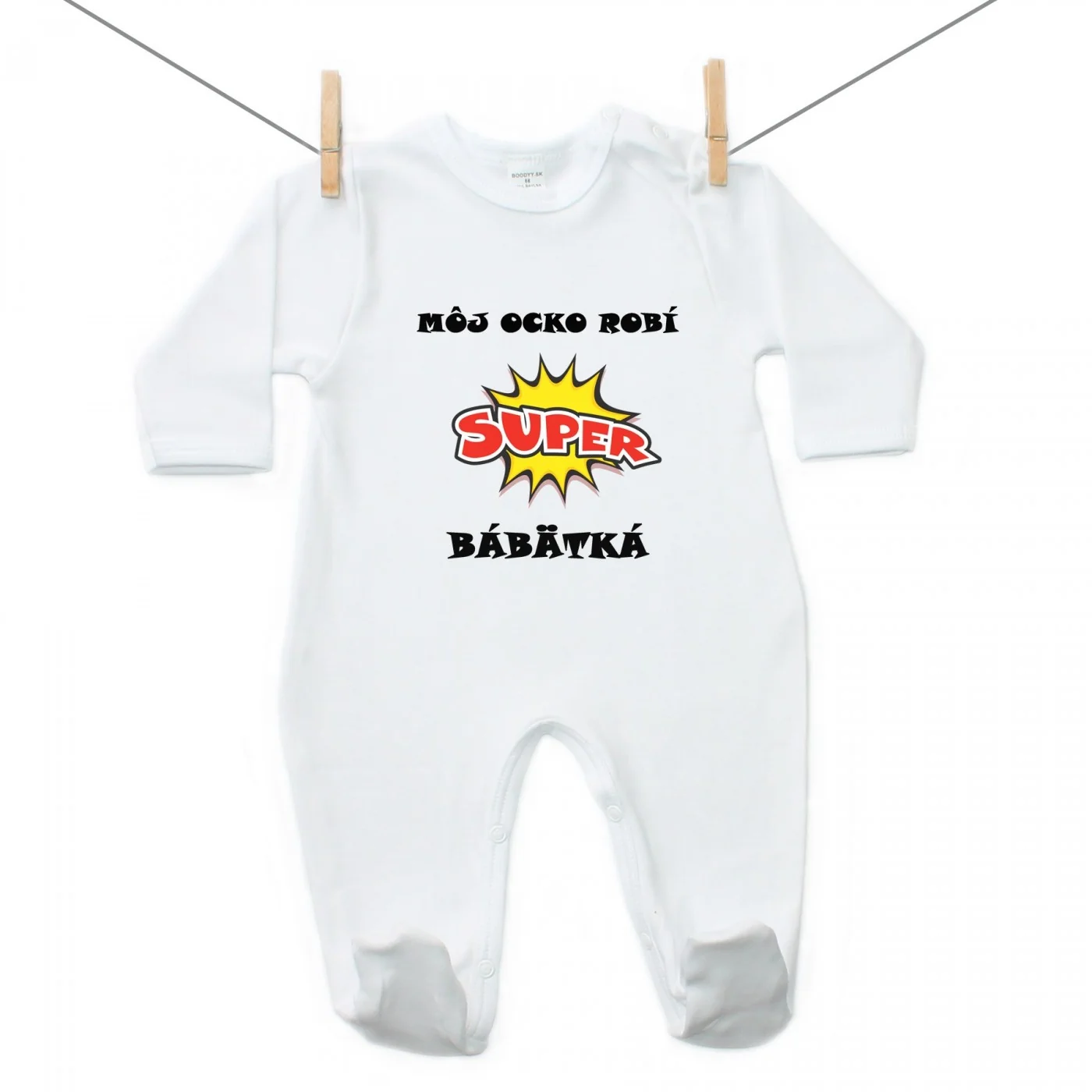 Boodyy Overal Môj ocko robí super bábätká Veľkosť: 56