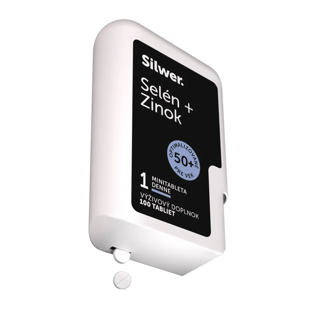 Silwer Selén + Zinok, minitablety v dvojbalení 100 + 100 minitabliet. Imunita, vlasy, nechty, pokožka, antioxidant.