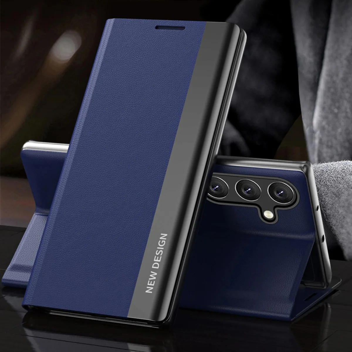 MG Sleep Case knižkové puzdro na Samsung Galaxy A56, modré