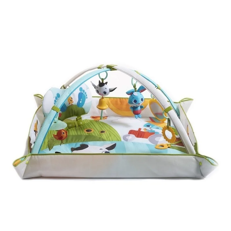 Tiny Love Hracia podložka s hrazdou Kick&Play - Farma, 0m+