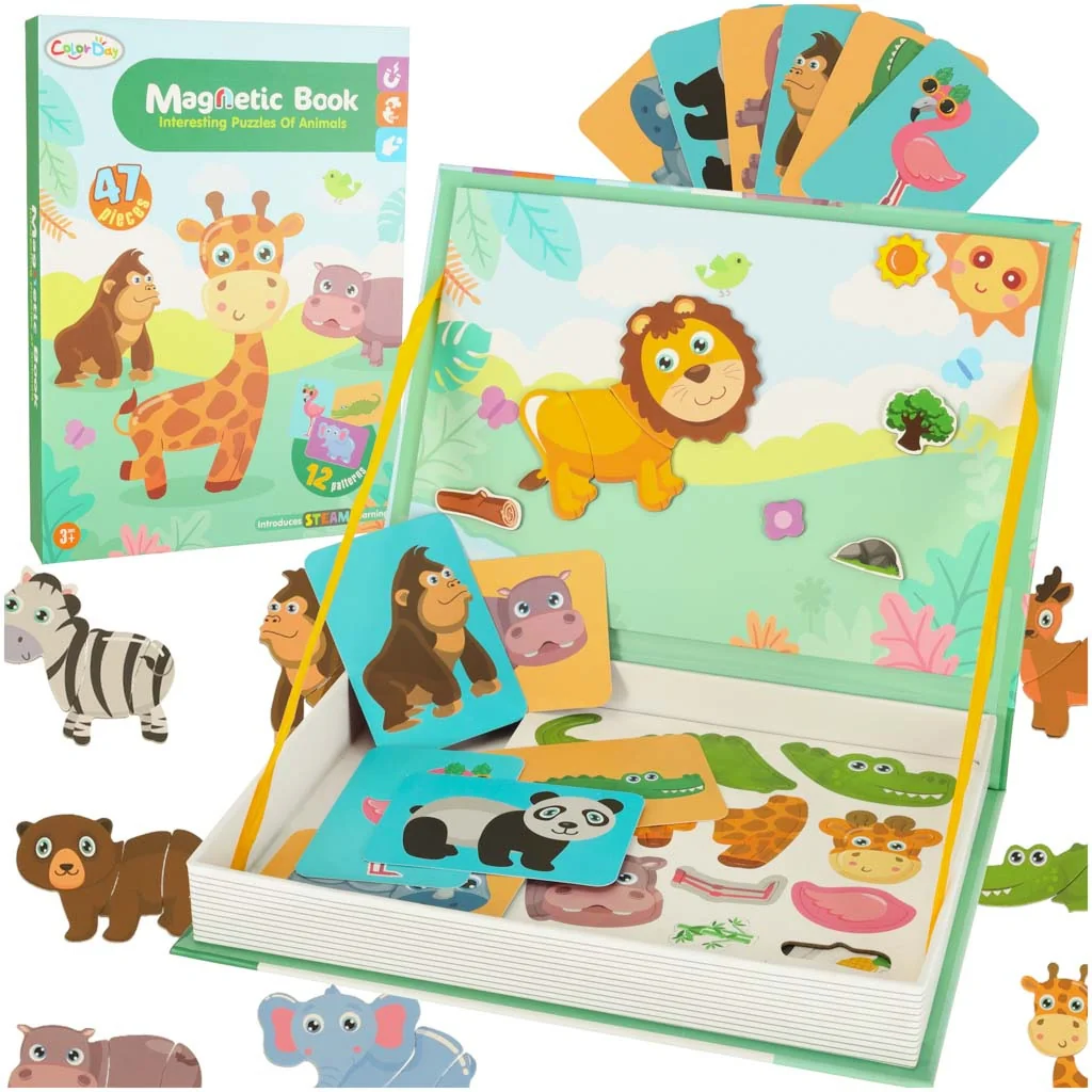 MG Magnetic Book magnetické puzzle, safari
