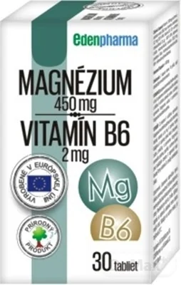 EDENPharma MAGNÉZIUM + Vitamín B6 1×30 tbl, výživový doplnok