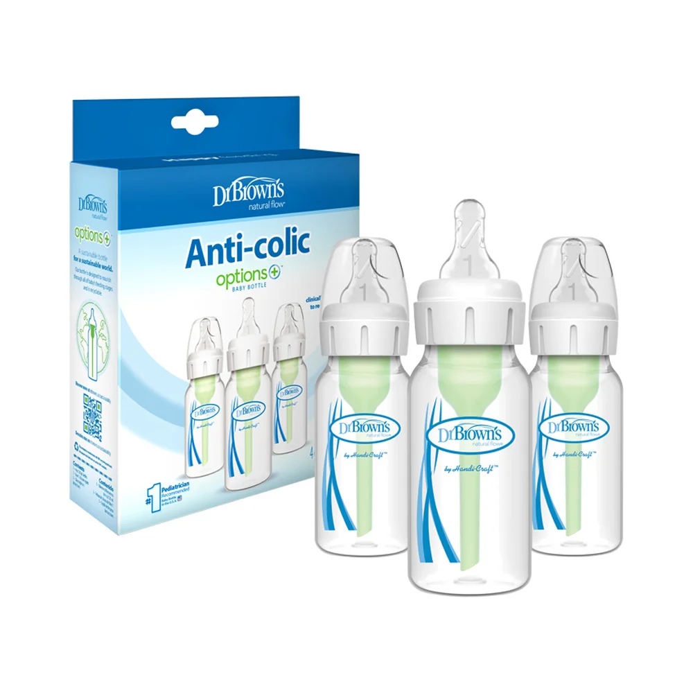 Dojčenská fľaša options+ Anti-colic 120ml – 3ks (SB43005-P3)