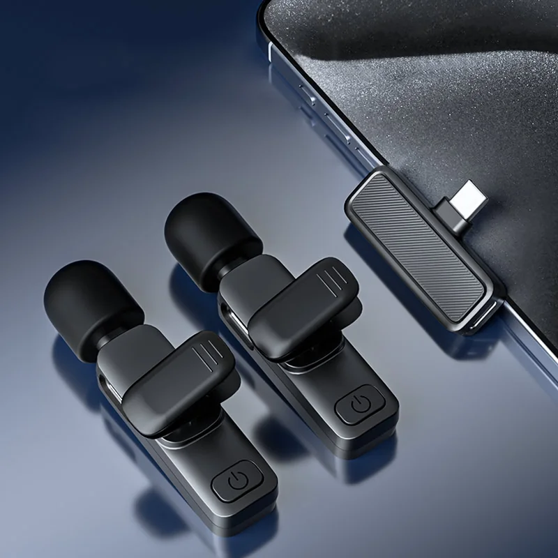 Blavec MK01 bezdrôtový lavalier mikrofón USB-C 2ks, čierny