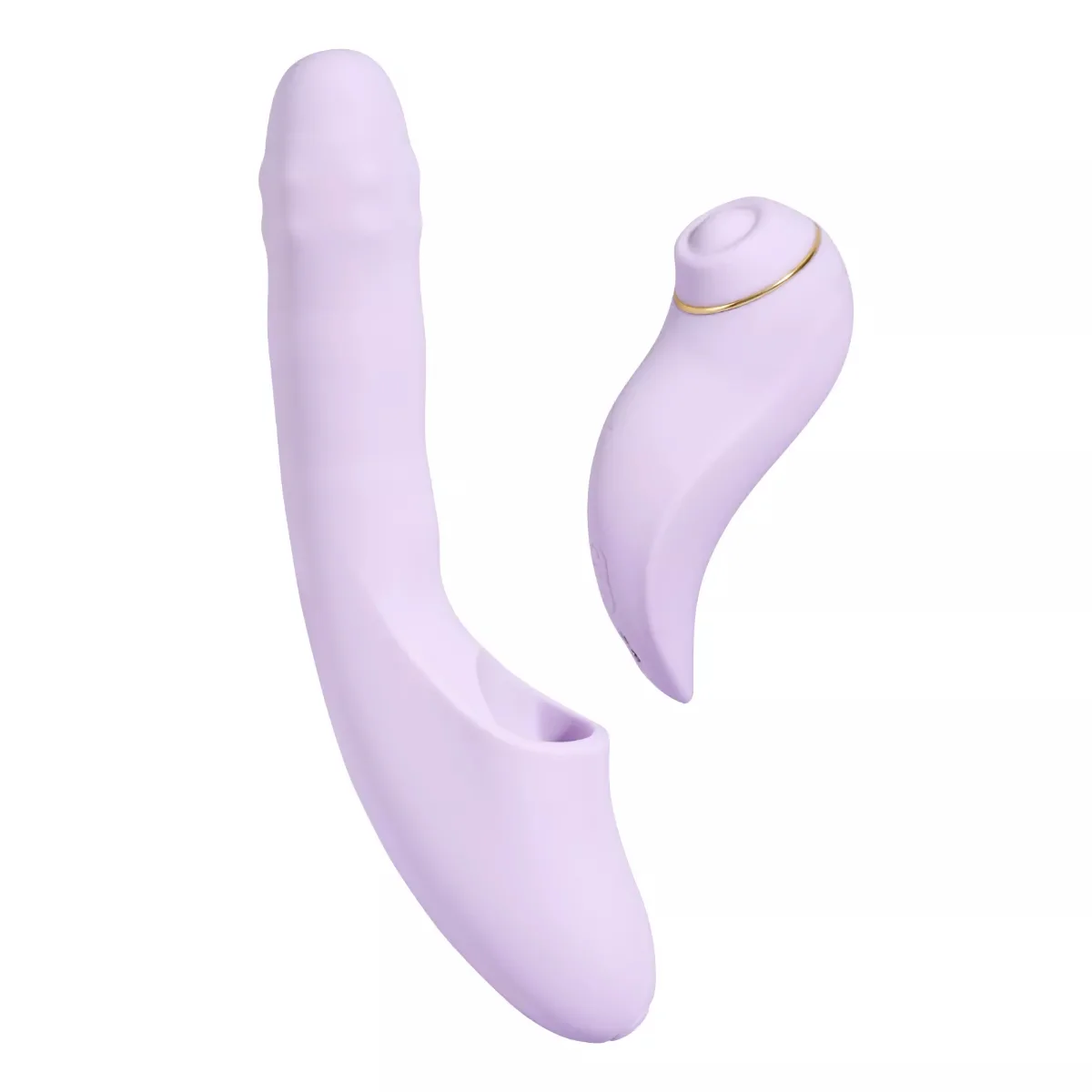DuoGlow rotačný vibrátor s odnímateľným stimulátorom a aplikáciou (19,6 cm)