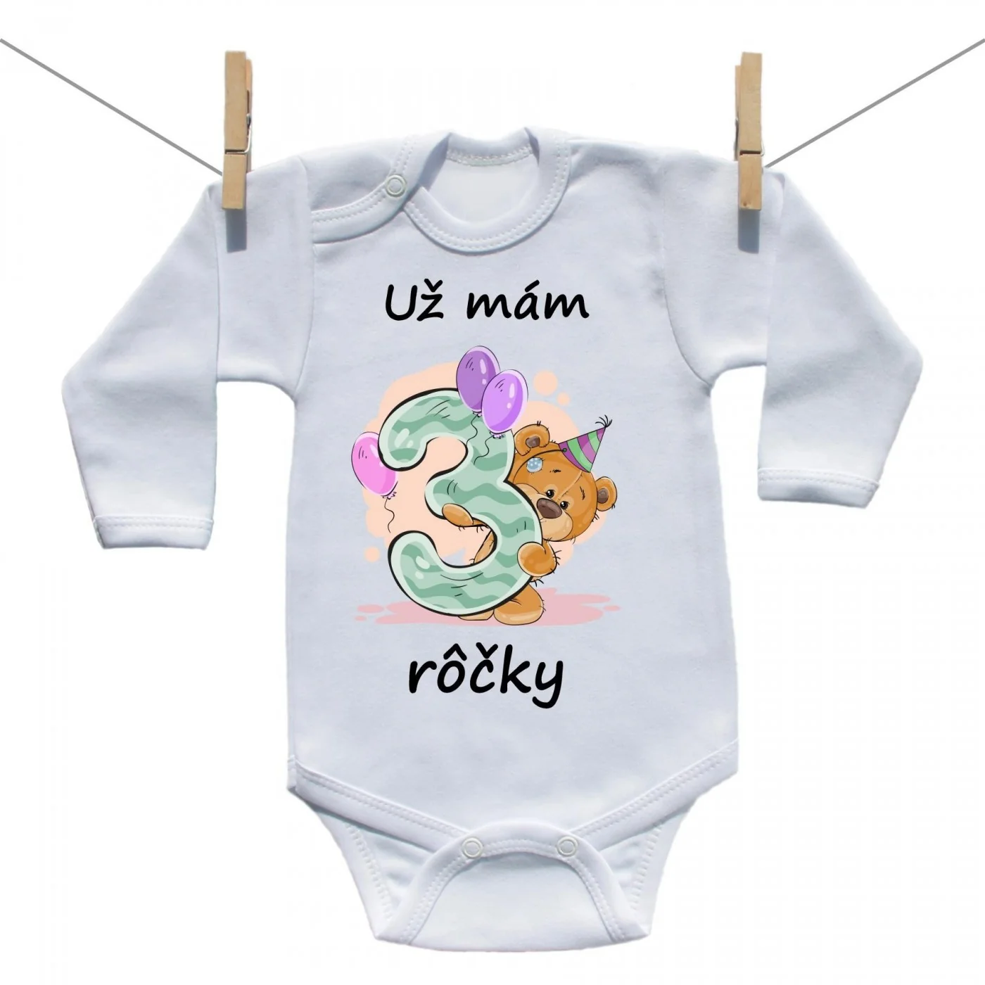 Boodyy Body s dlhým rukávom Už mám 3 rôčky Veľkosť: 62