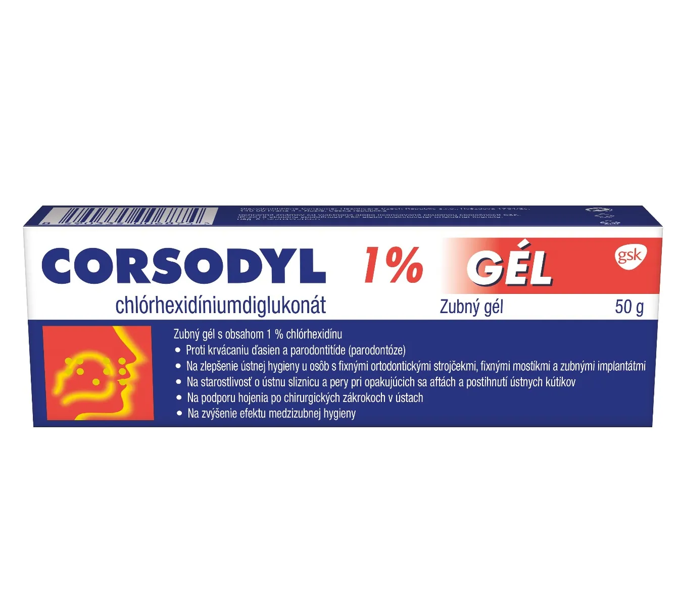 CORSODYL 1% GÉL