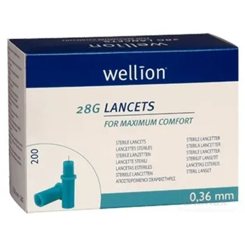 Wellion LANCETS 28G - Lanceta sterilná 1×200 ks, jednorázová sterilná lanceta