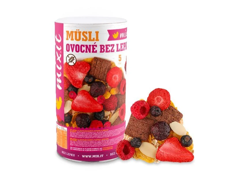 Mixit Ovocné Musli Bez Lepku 290g 1×290 g, müsli so sušeným ovocím (bez lepku)