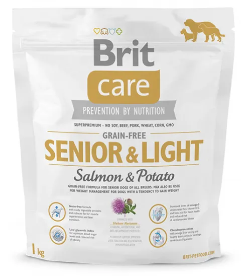 Brit Care Grain-free Senior&Ligh Salmon&Potato 1kg
