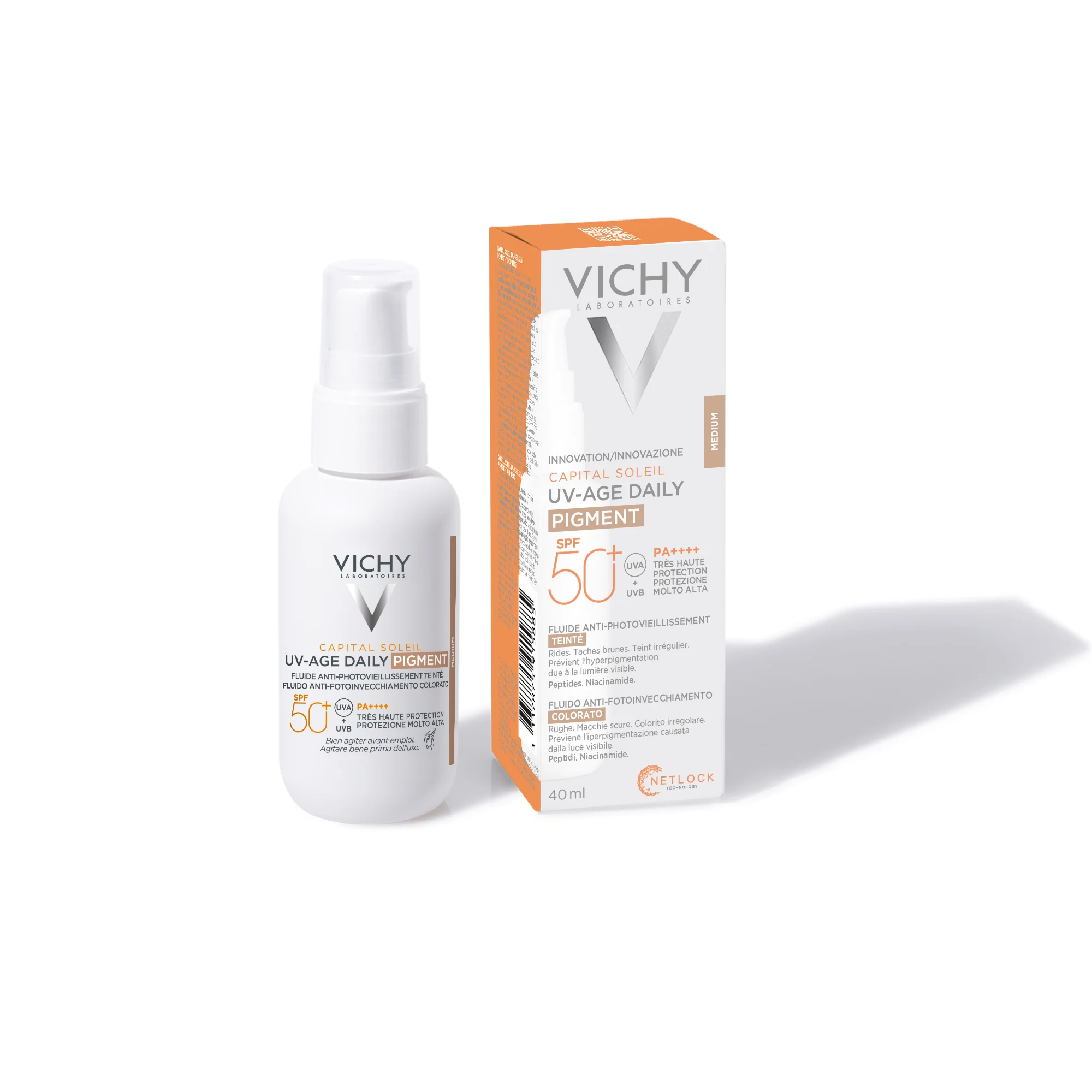 VICHY Capital Soleil UV-AGE Daily SPF50+ tónovaný fluid - MEDIUM 40 ml