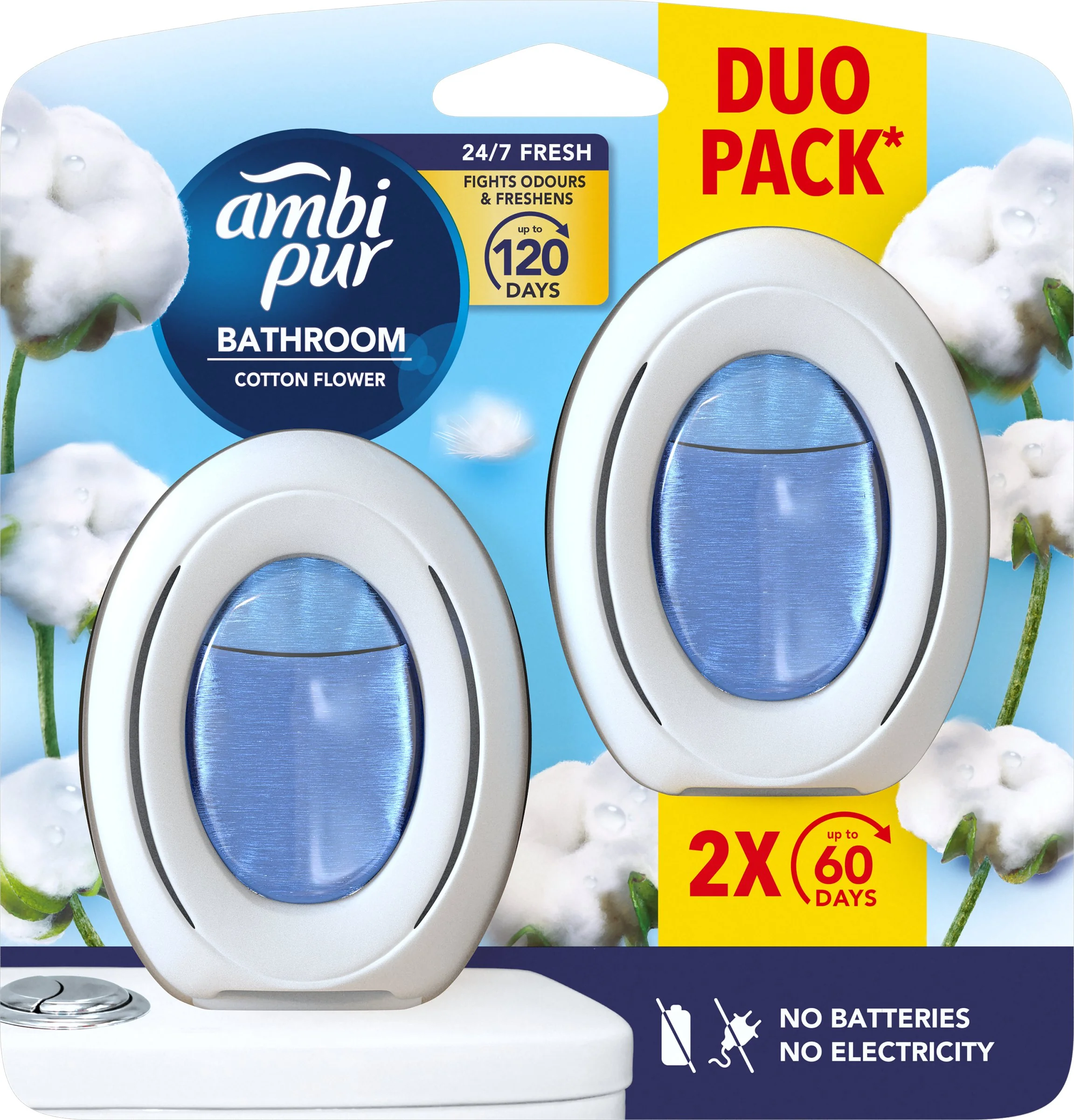 Ambi Pur Merlion DUO 2 x 8ml Cotton flower 2×8 ml, osviežovač