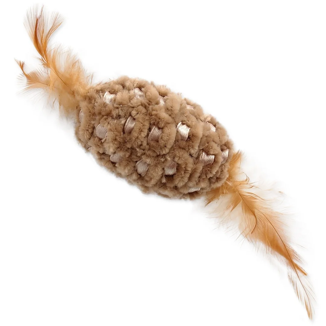 Hračka Magic Cat loptička ženilkový s pierkami a catnipom mix 20cm