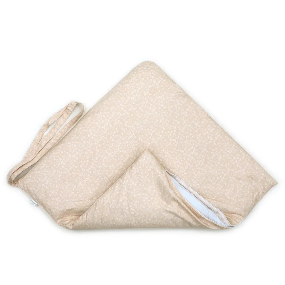 Zavinovačka - béžové kvietky - SOFTELLO, Perie, Béžová, Kvietky