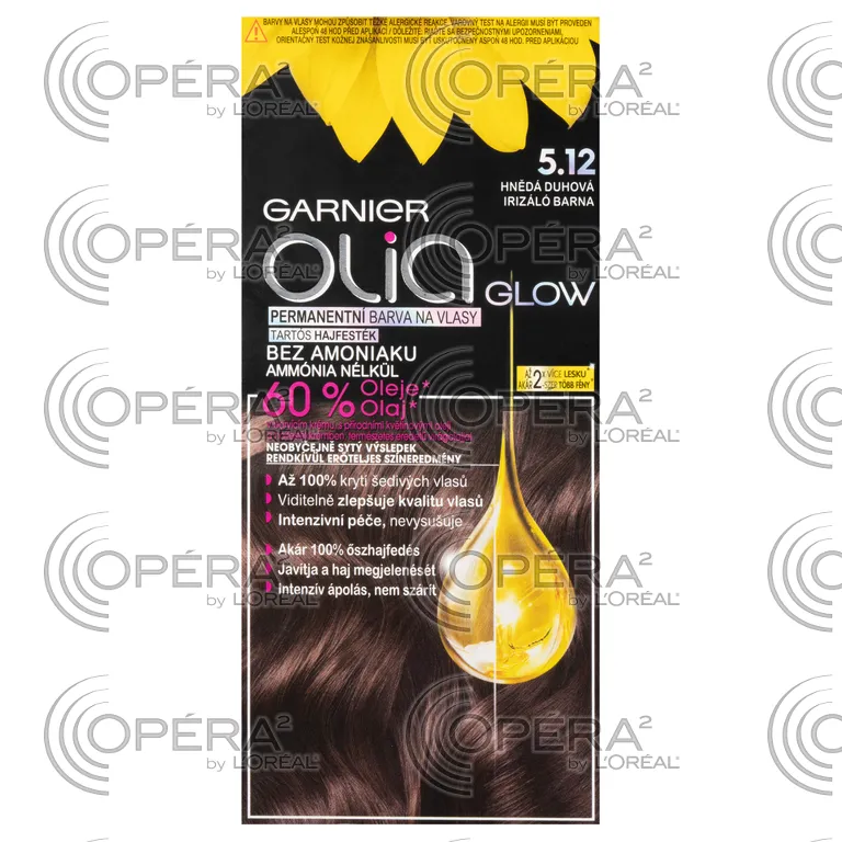 Garnier Olia permanentná farba na vlasy bez amoniaku 5.12 hnedá dúhová
