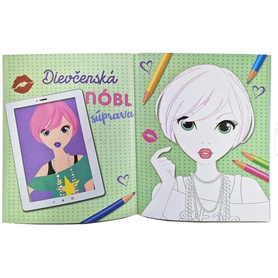 Top Princess omaľovánka s nálepkami