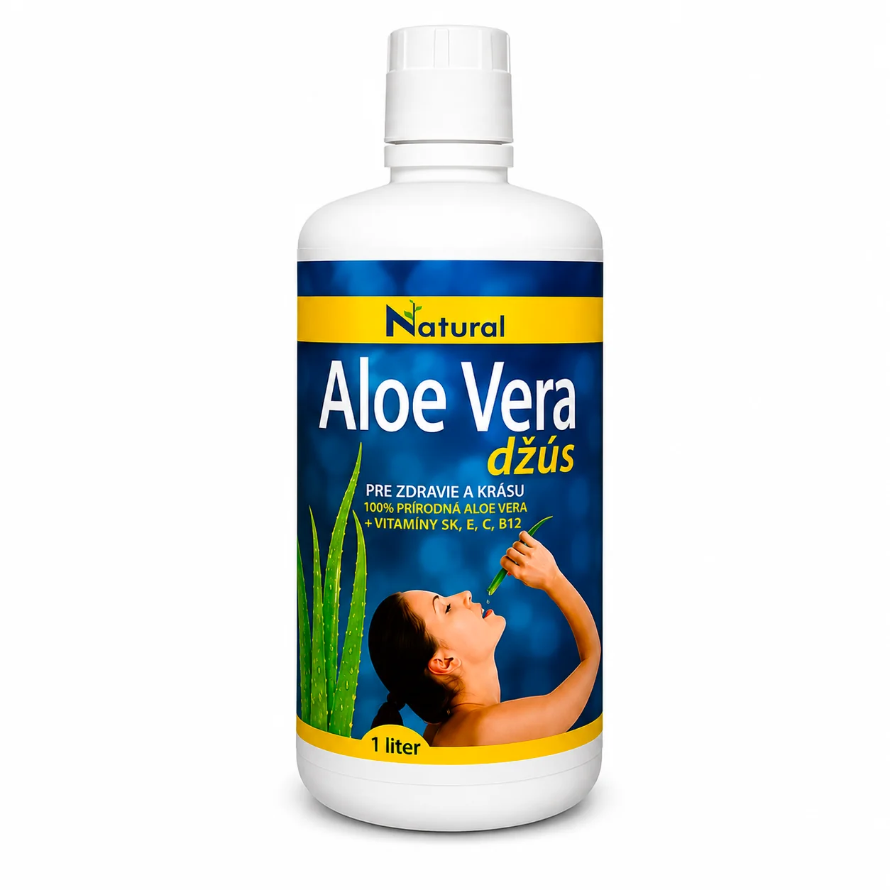 Aloe vera tekutina - obohatená 100% šťava - 1 liter