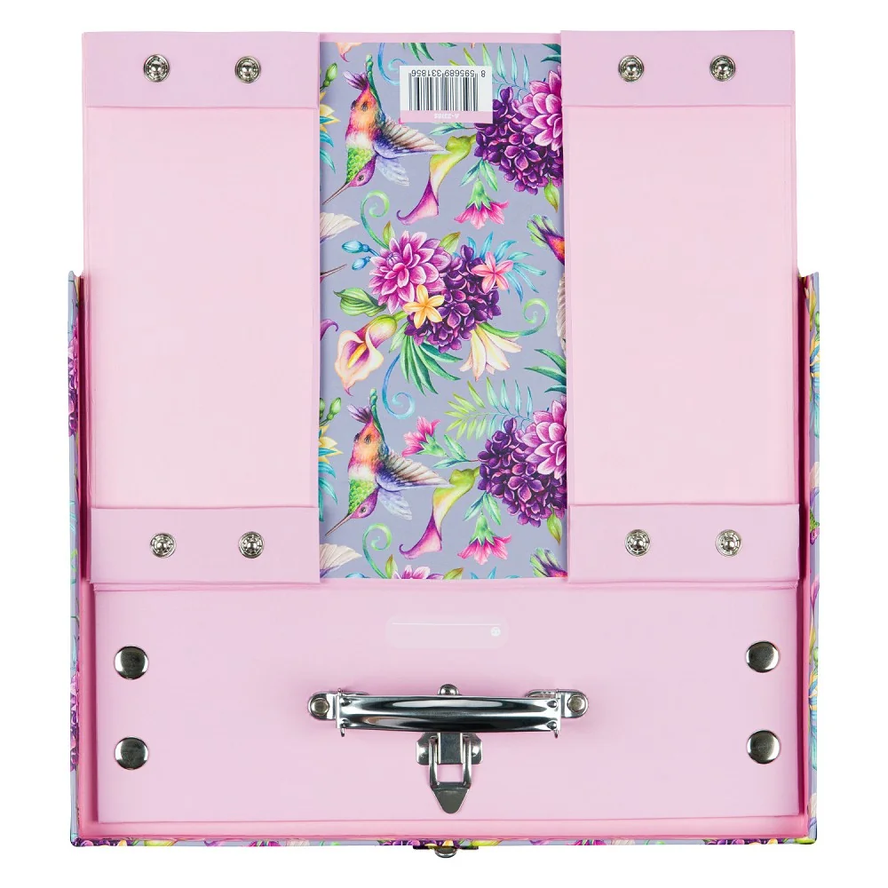 Skladací školský kufrík Kolibrík s kovaním 41 cm, fialový
