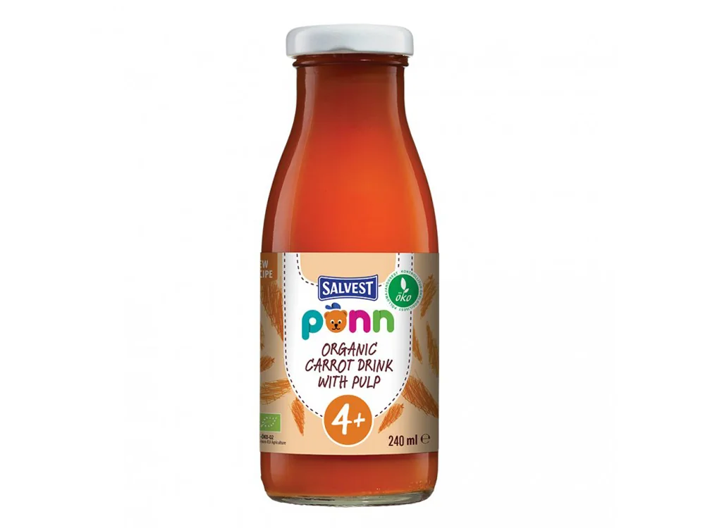 SALVEST Põnn BIO Šťava mrkvová s dužinou 240 ml 1×240 ml
