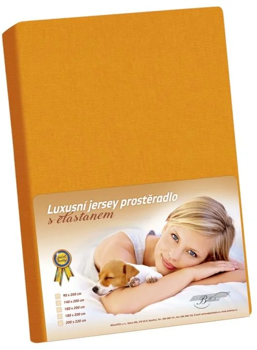 Jersey s elastanom prestieradlo 90x200 312 N oranžová KL1 1×1 ks, posteľná plachta