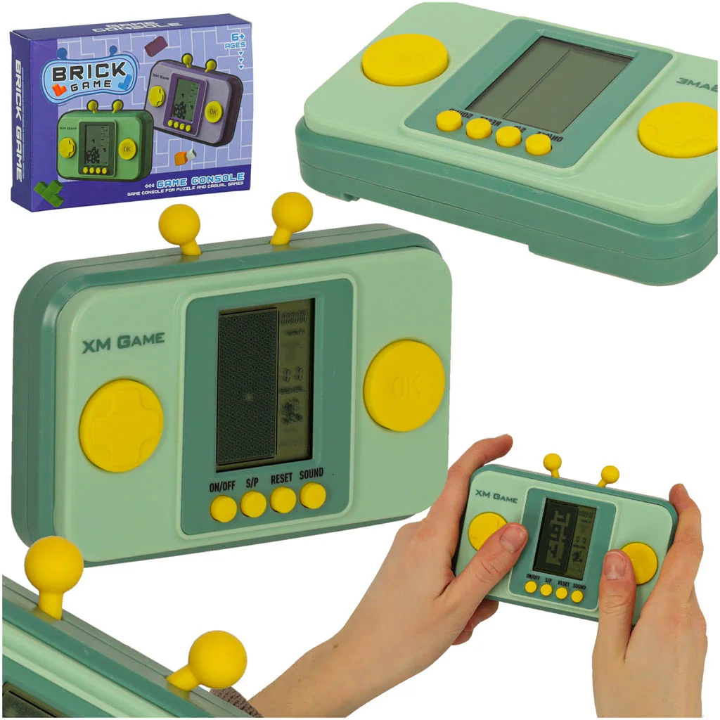 Retro prenosná herná konzola Tetris – zelená
