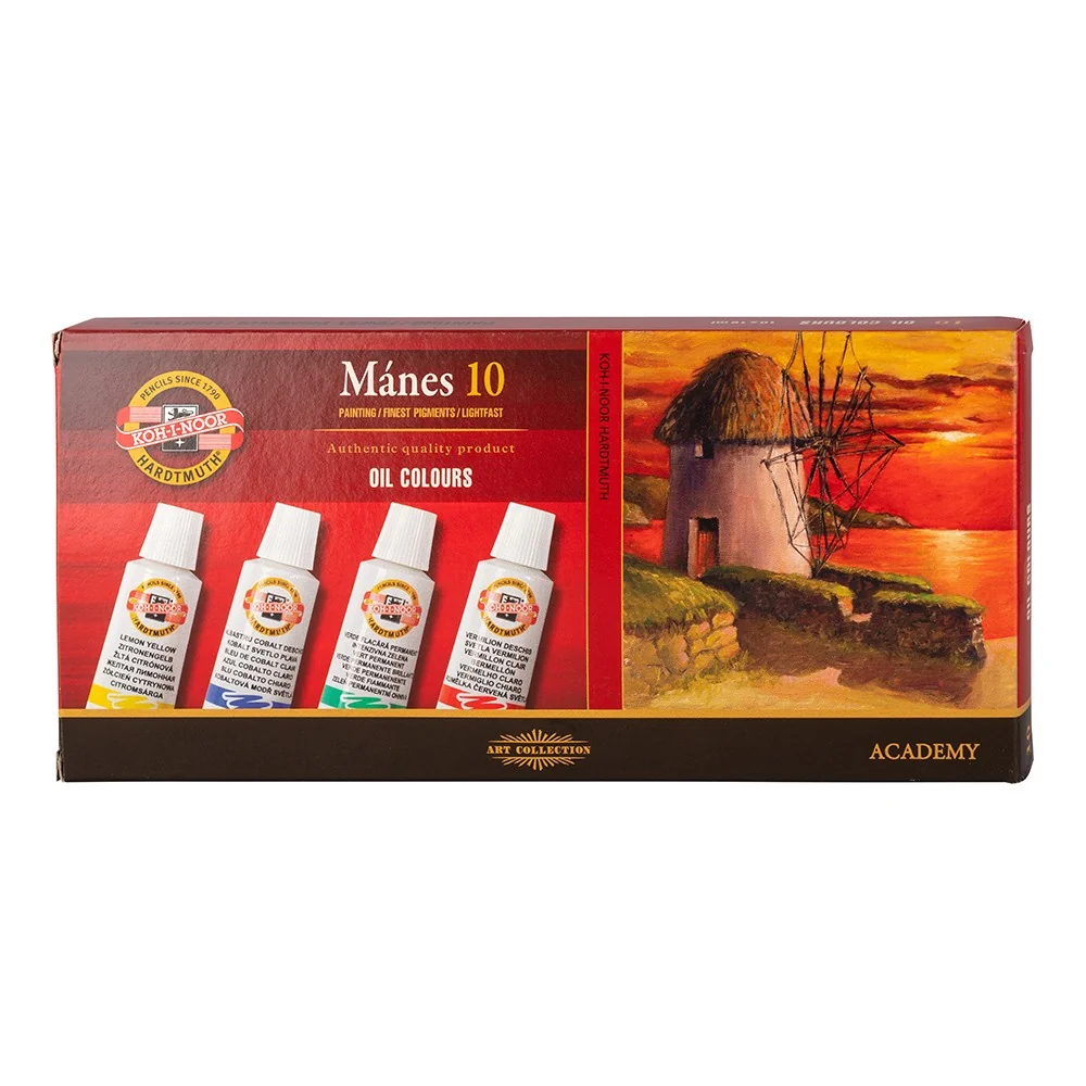 Sada olejových farieb MÁNES 1615/10 10 x 16 ml