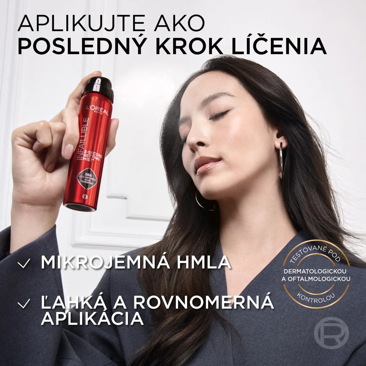 L'Oréal Paris Infaillible 3-s setting mist fixačný sprej 1×75 ml, fixačný sprej na make-up