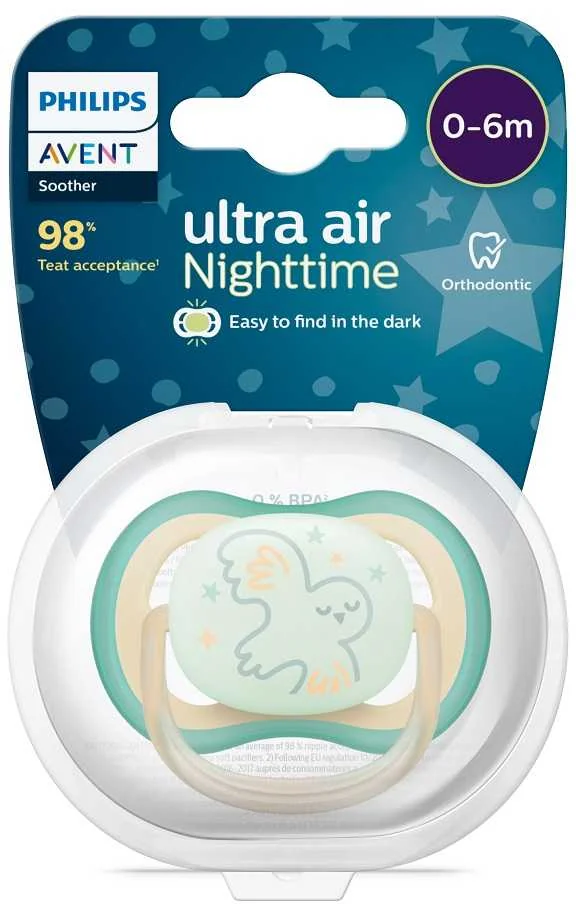 Philips AVENT Cumlík Ultra air nočný 0-6m neutral 1ks 1×1 ks, cumlík