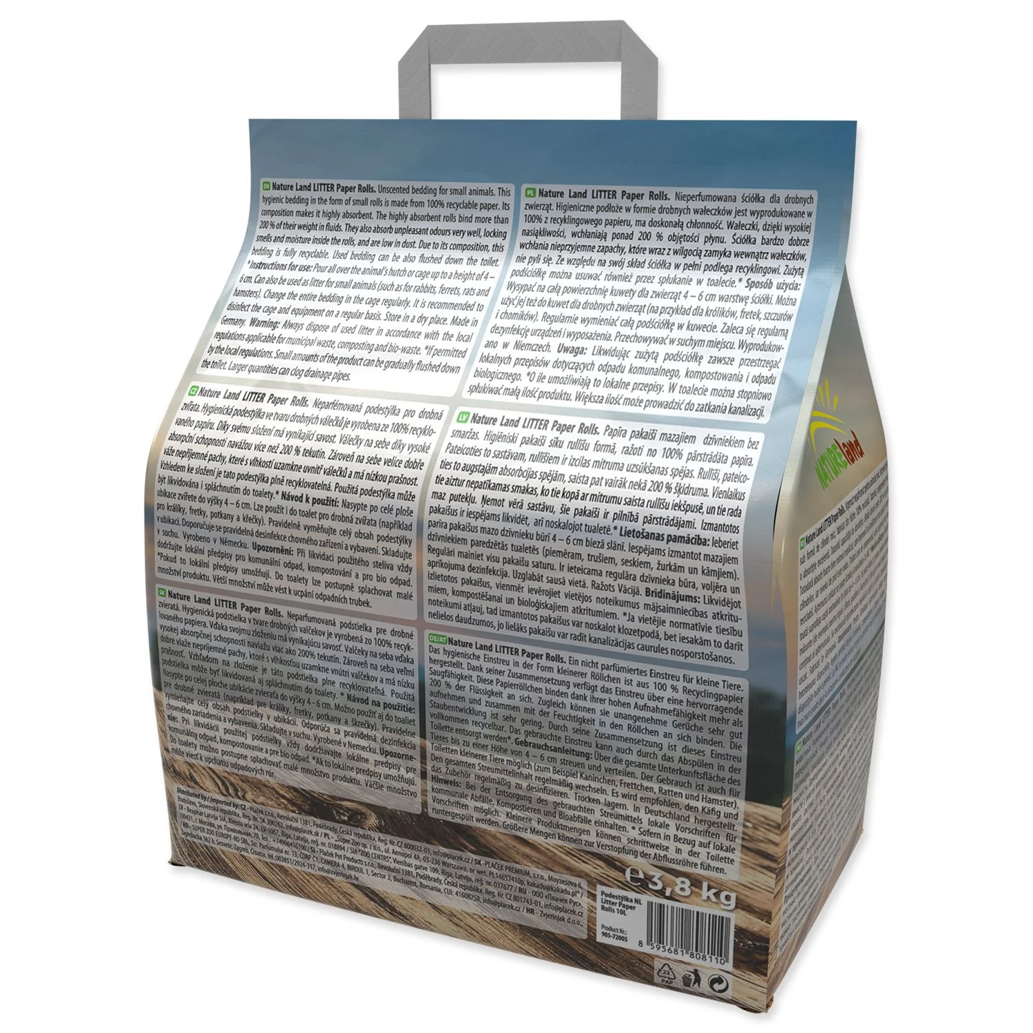 Podstielka Nature Land Paper Rolls 10L