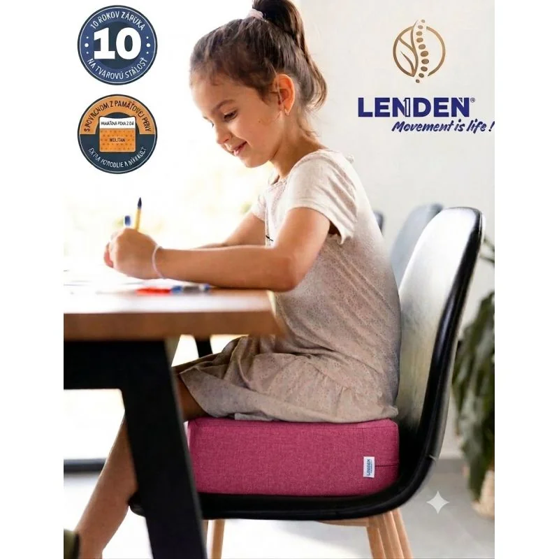 Ergonomicky vankúš na zvýšenie sedenia LENDEN - pre deti -Ružová