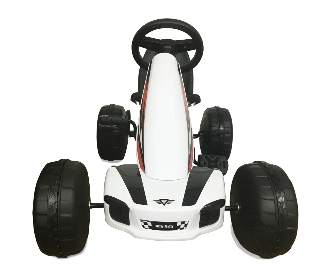 Detská šliapacia motokára Go-kart Milly Mally Viper biela ,