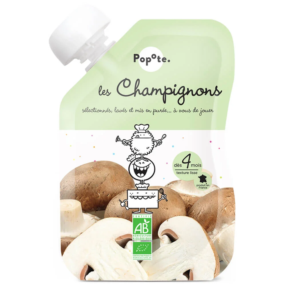 POPOTE Kapsička bio šampiňóny 120 g, 4+ 1×120 g, kapsička