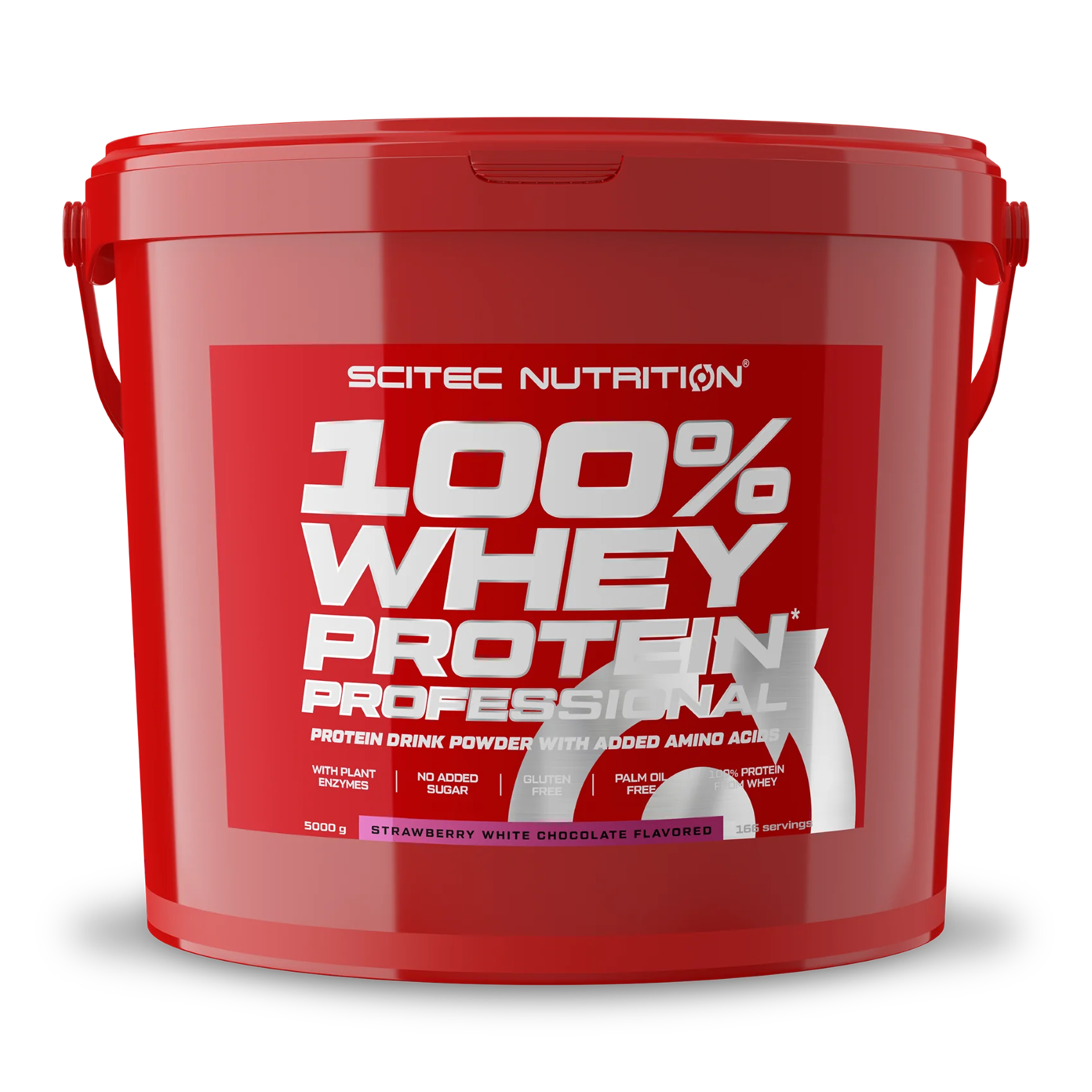 Scitec Nutrition 100% Whey Protein Professional jahoda biela čokoláda 1×5000 g, srvátkový proteín