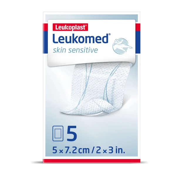 Leukoplast® Leukomed® skin sensitive 1×5ks, textilná náplasť s vankúšikom