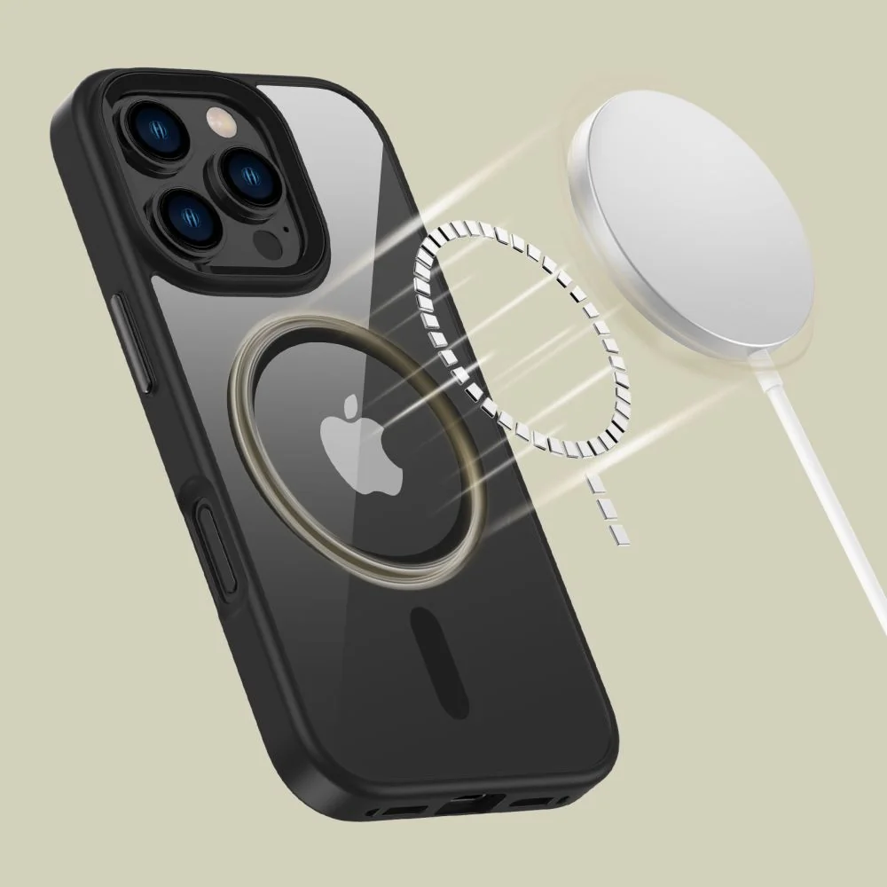 Tech-Protect Magmat MagSafe kryt na iPhone 16 Pro Max, čierny/priesvitný ný