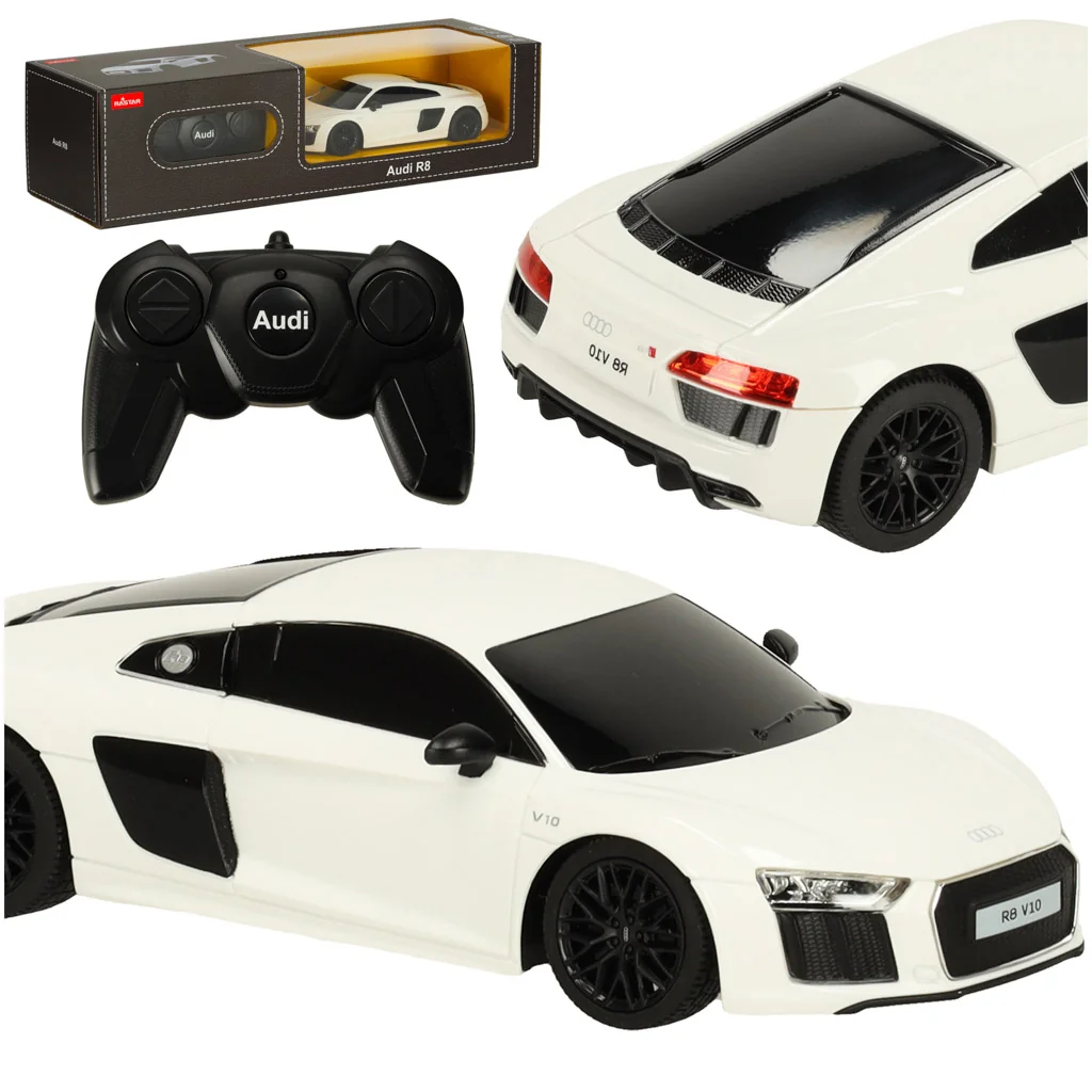 Auto, autíčko na diaľkové ovládanie - Audi R8 2015 1:24 biele