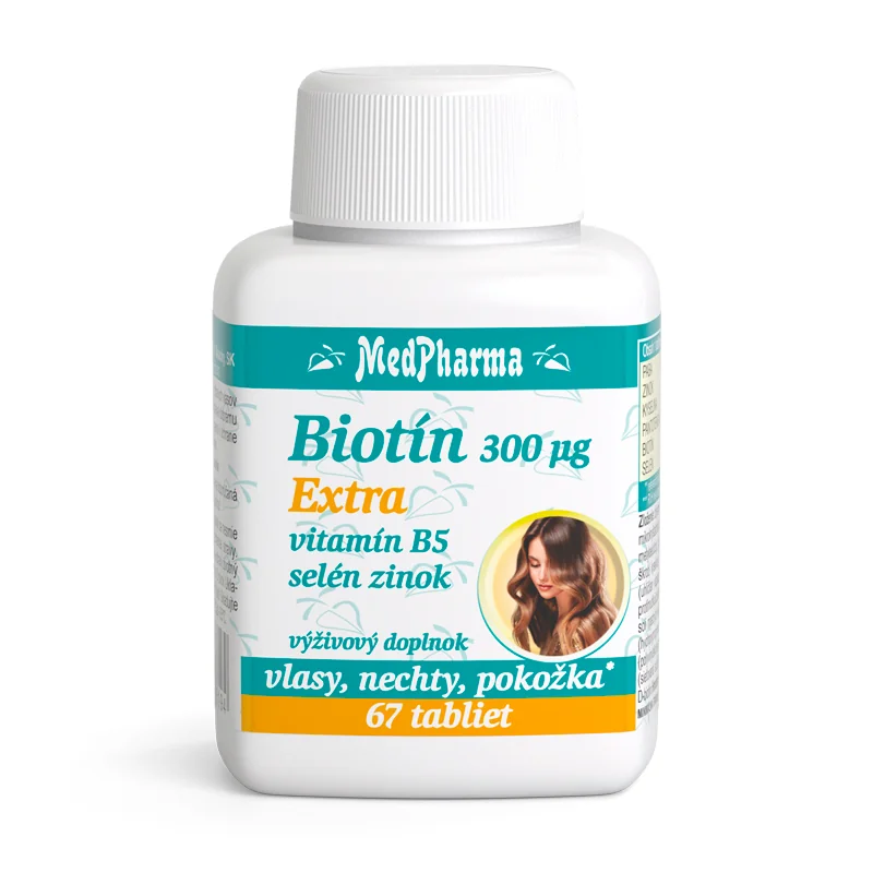 MedPharma Biotín 300 µg Extra 1×67 tbl, výživový doplnok