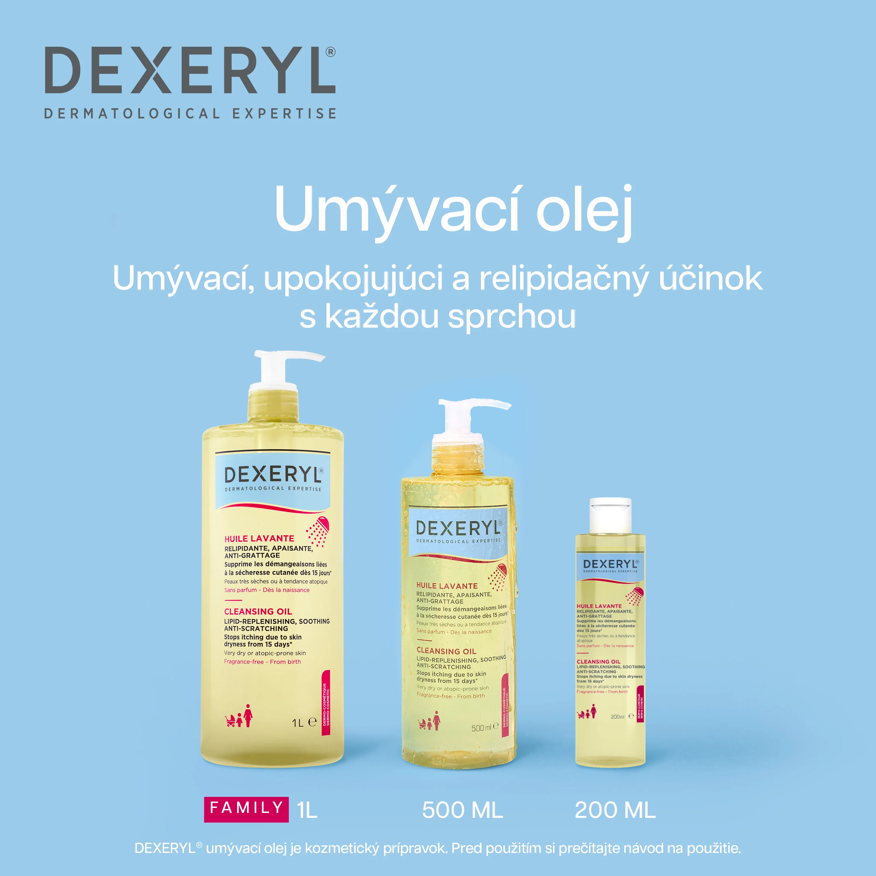 DEXERYL UMÝVACÍ OLEJ 1000 ml
