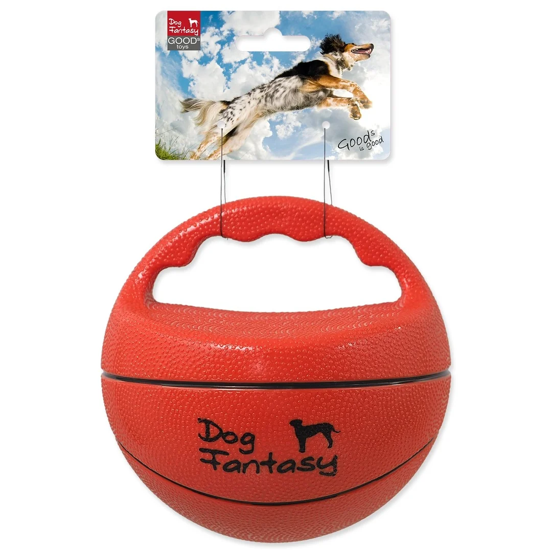 Hračka Dog Fantasy Ball lopta s rukoväťou pískacia 15cm