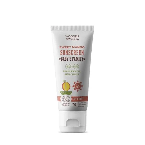 WOODENSPOON OPAL.TEL.MLIEKO MANGO B&F SPF50 100ML 1×100 ml, opaľovacie telové mlieko