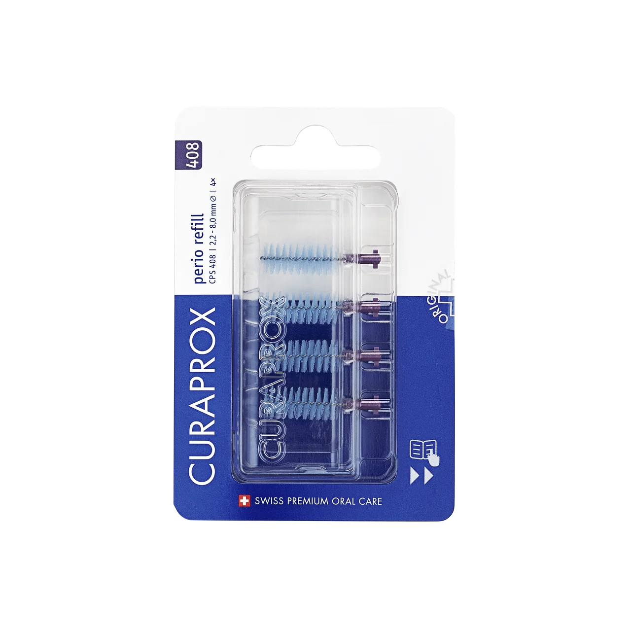 CURAPROX CPS 408 "perio" medzizubné kefky refill 1×4 ks, medzizubné kefky