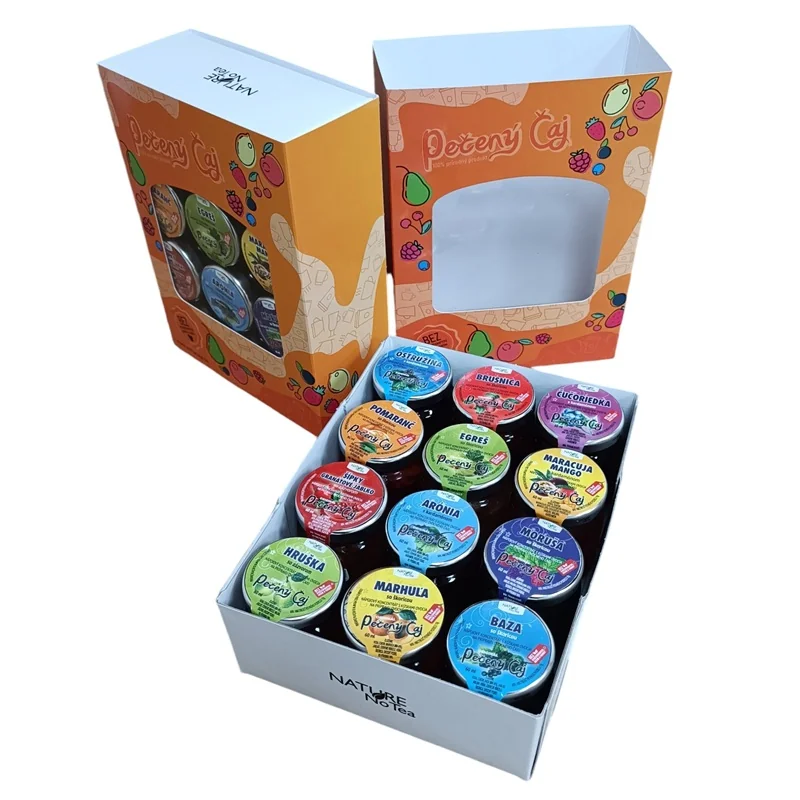 Pečený čaj 60ml – 12ks darčekové balenie oranžové 12 x 60ml mix príchutí