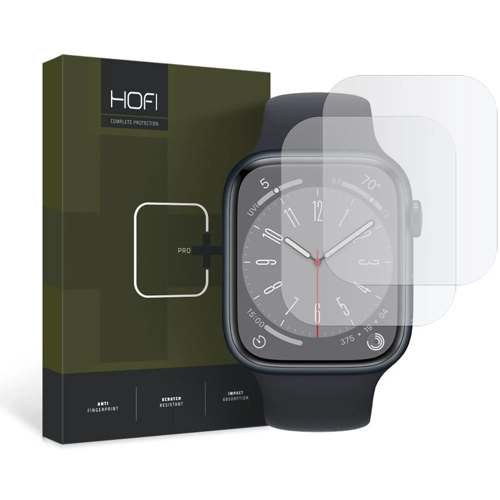HOFI Hydroflex 2x ochranná fólia na Apple Watch 4 / 5 / 6 / 7 / 8 / 9 / SE (40 / 41mm) / SE (40 / 41mm)