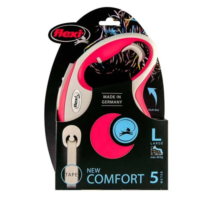 flexi New Comfort L popruh 5m červená do 60kg
